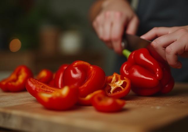 Family cooking dinner together